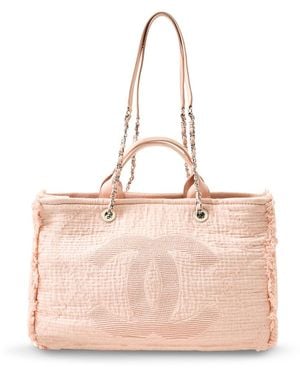 Le Prix Vintage Chanel Canvas Ginpaku 2-Way Shoulder Bag - Pink