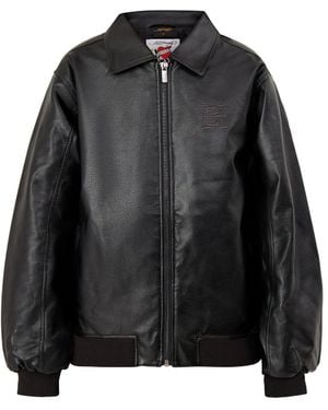 Ed Hardy Cobra Embossed Vegan Jacket - Black