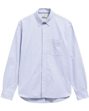 Barbour Authentic Striped Oxford Long Sleeve Shirt - Blue