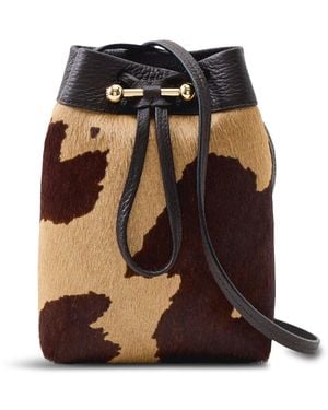 Strathberry Osette Large Pony Pouch Bag - Black