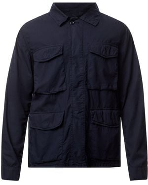 Hartford Army Poplin Jared Woven Jacket - Blue