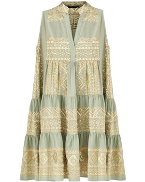 Kori Triangle Sleeveless Mini Dress Khaki - Multicolour