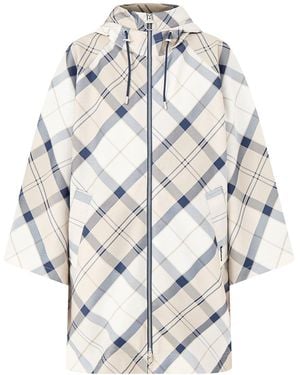 Barbour Kinsale Tartan Showerproof Cape - Grey