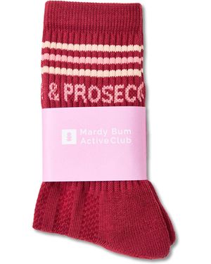 Mardy Bum Active Club Pilates And Prosecco Socks - Red