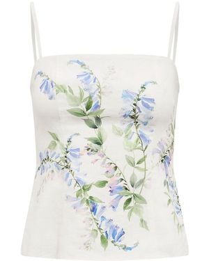 Forever New Soleil Floral Print Top - White