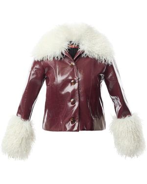 Kitri Women's Bonnie Vinyl Jacket - Red