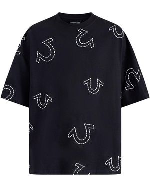 TRUE RELIGION Oversized Graphic T-Shirt - Blue
