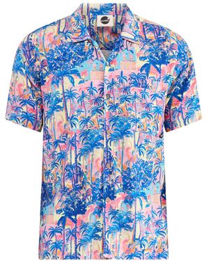 Boardies Short Sleeve Camp Collar Shirt - Blue
