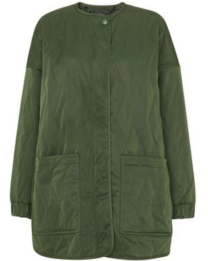 Whistles Women's Esther Quilted Coat - Green