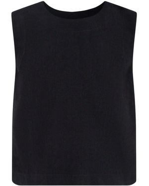 roandzo Twist Back Shell Top - Black