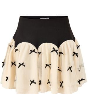Never Fully Dressed Bow Mini Skirt - Black