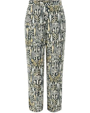 Soya Concept Golfi 4-C Printed Straight Trousers, Viscose - Multicolour