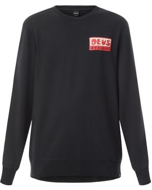 DEUS Men's Nice To See You Crew Neck Sweatshirt - Black