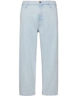Calvin Klein High Rise Cropped Tapered Jeans - Blue