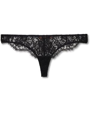 Coco De Mer Hera Skirted Thong Lace - Black
