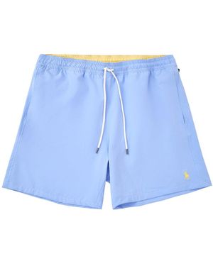 Polo Ralph Lauren Traveller Mid Length Swim Shorts - Blue