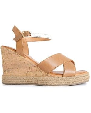 Sole Ldn Brita Wedge Sandals - White