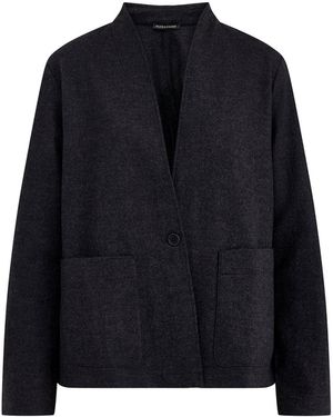 Eileen Fisher High Collar Jacket - Blue