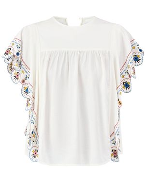 Isabel Marant Marlie-Gb Blouse Cream - White