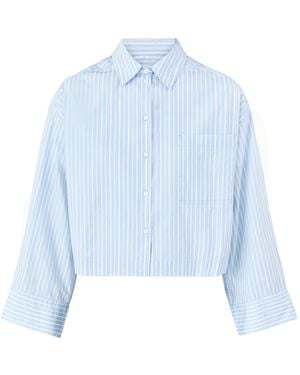 SELECTED Cropped Boxy Shirt - Blue