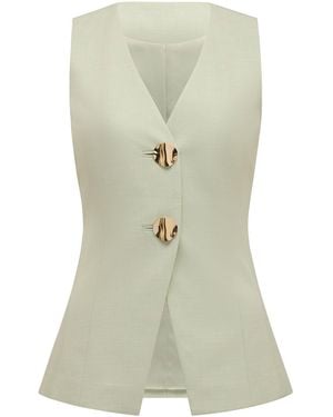 Forever New Veda Long Waistcoat - Green