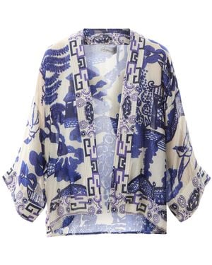 One Hundred Stars Women's Kimono - Blue