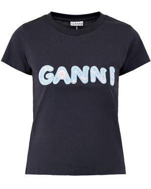 Ganni Baby Fit T-Shirt - Blue