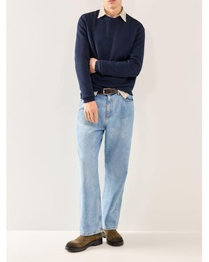 SELECTED Teller Relaxed Crew Neck Sweatshirt - Blue