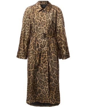 Stella McCartney Women's Leopard Print Car Coat - Natural