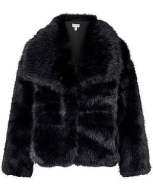 Pretty Lavish Ettalie Faux Fur Coat - Black