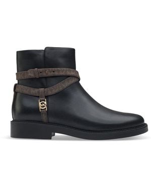 Michael Kors Abigail Flat Ankle Boots, Leather - White