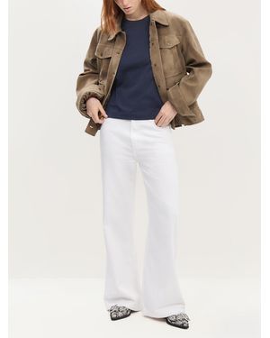 SELECTED Essential Short Sleeves Boxy Tee - Blue