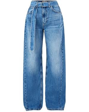 Free People East Bay Cuffed Jeans - Blue