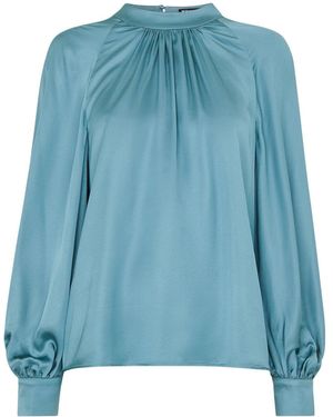 Whistles Women's Lea Satin Blouse - Blue