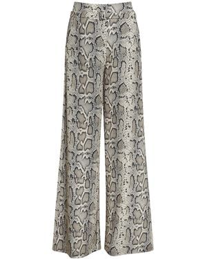 James Lakeland Python Print Trousers - Grey