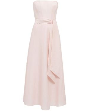 Forever New Daniella Strapless Midi Dress - Pink