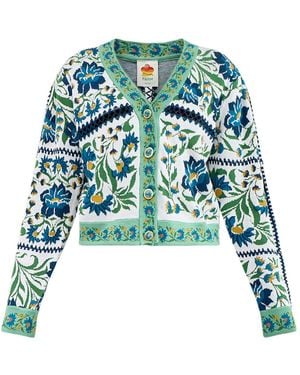 FARM Rio Manoela Knit Cardigan Multi - Green