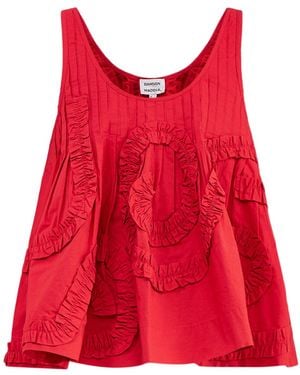 Damson Madder Stella Ruffle Cami - Red