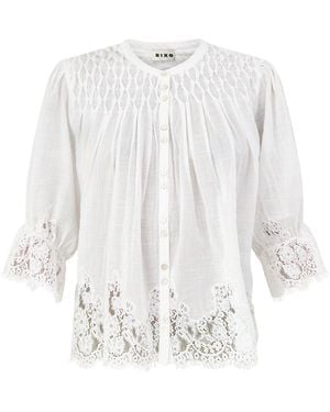 RIXO London Erika Blouse - White
