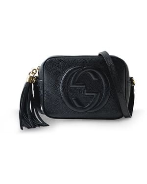 Le Prix Vintage Calfskin Soho Disco Crossbody Bag - Black