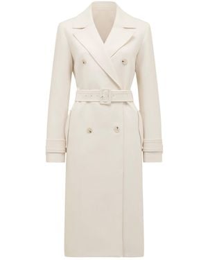 Forever New Lydia Crepe Trench Coat - White