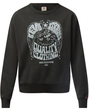 Levi's Women's Graphic Heritage Crewneck Sweatshirt - Black