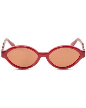 Damson Madder Wave Temple Sunglasses - Pink