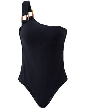 Sea Level La Mer One Shoulder Swimsuit - Black