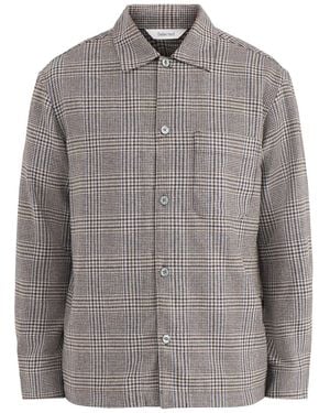 SELECTED Svend Blend Check Shirt Jacket - Grey