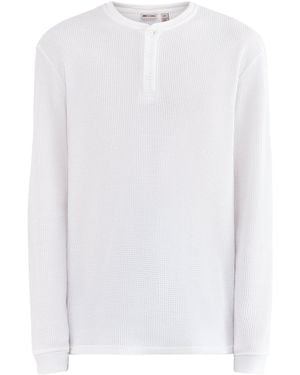 Only & Sons Stobie Long Sleeve Henley T-Shirt - White