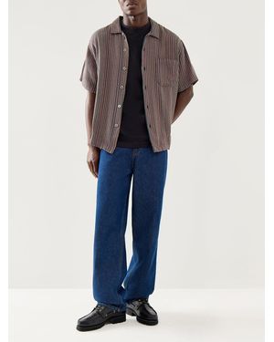 SELECTED Looseoscar Short Sleeves O-Neck Tee - Blue