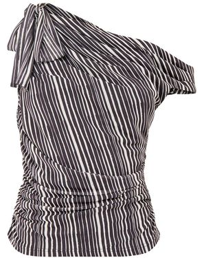 Pretty Lavish Shea Off Shoulder Jersey Tie Top - Grey