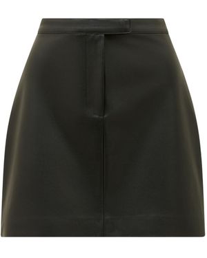 Forever New Gemma Vegan Leather Mini Skirt - Black