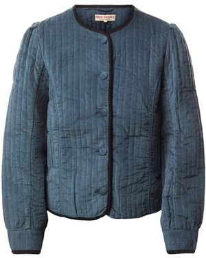 Free People Women's Natalia Velvet Jacket - Blue